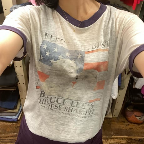 [USED] BRUCE LEE'S CHINESE SHAR-PE RINGER TEE！！！！！