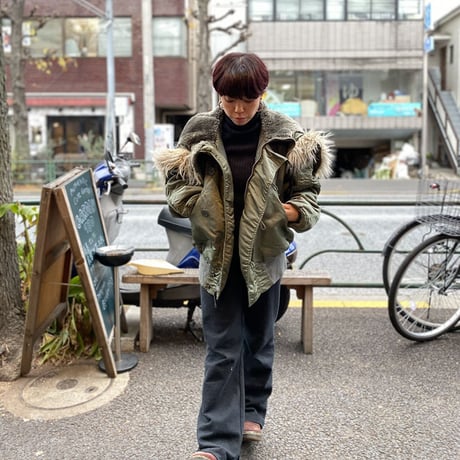 [USED]  OLD N-2B JKT made in USA. OLIVE