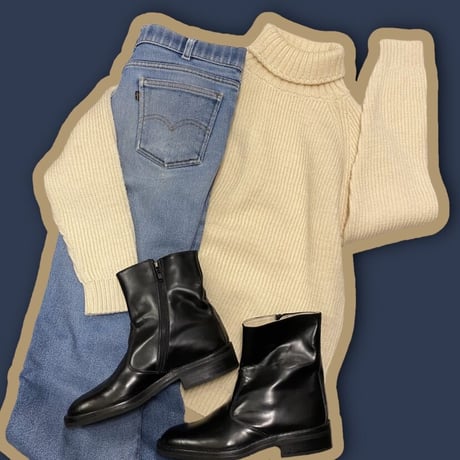 [USED] ざっくりWOOL♡ハイネックニット