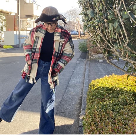 [USED] ブランケットみたいなWOOL JACKET♡