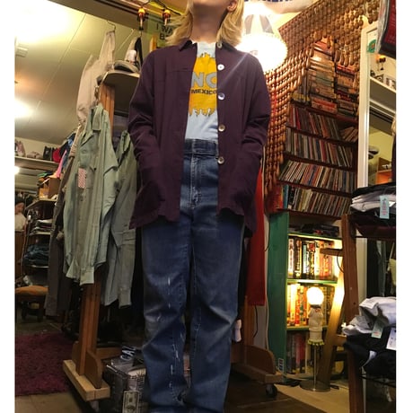 [USED]やわらか〜 purple SILK シャツ