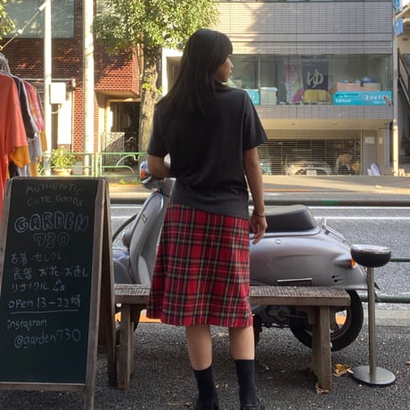 [USED] タータンチェックラップSKIRT❤️
