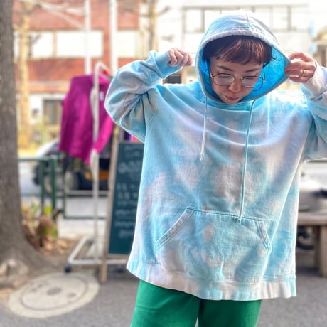 [USED] パステルブルー💓TIE-DYE PARKA