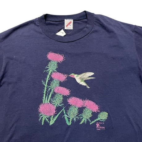 [USED] vinatge ボタニカル Tee "アザミ"