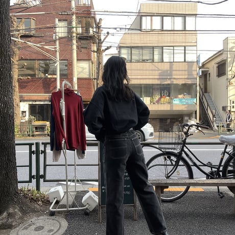 [USED] ブラック デニム ペインター パンツ