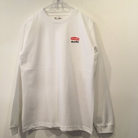 [Naughty] HOME BOY L/S  Tee  WHT/WHT
