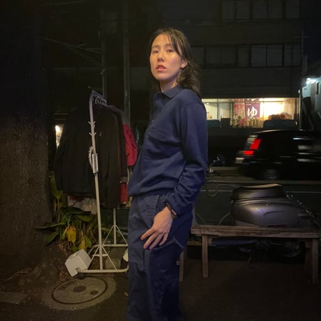 [USED] NAVY カラー の ニットポロ