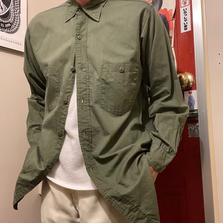 [VINTAGE] MILITARY風 L/S SHIRT