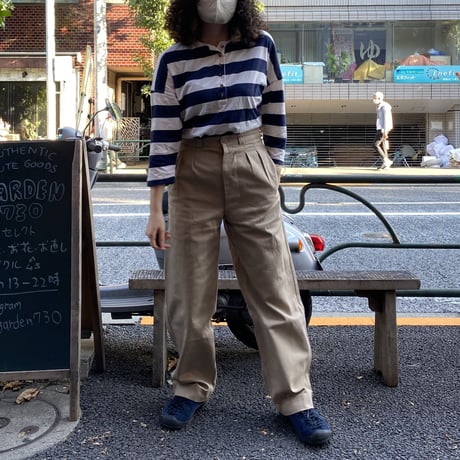 [USED] ヘンリーネック ボーダーTee