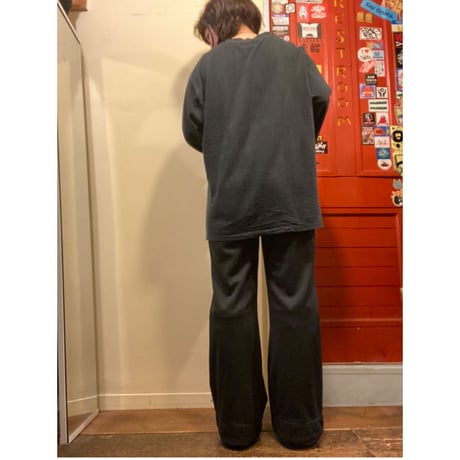 [USED] 70's BLACK POLY PANTS♡