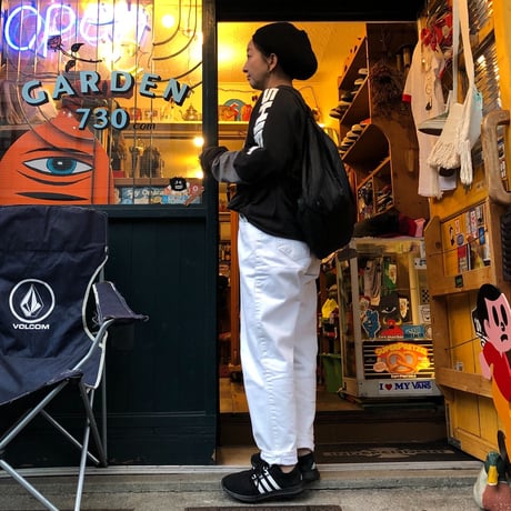 [USED] Euro  80's WHITE DENIM BANANA PANTS