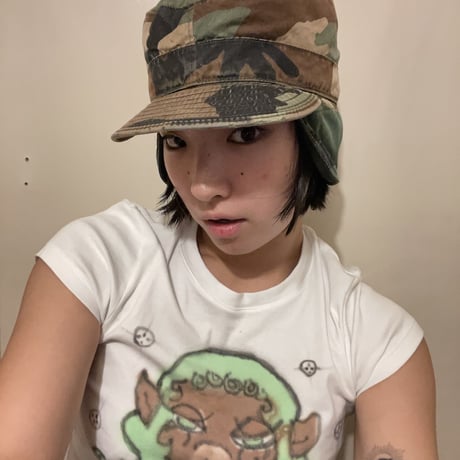 [USED] US CAMO 耳付きCAP