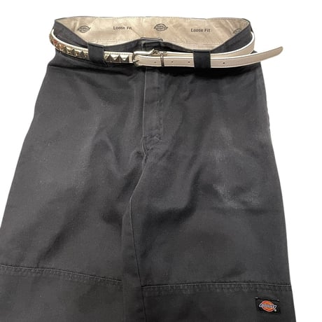 [USED] 極太 Dickies ダブルニー PANTS NAVY (W32)