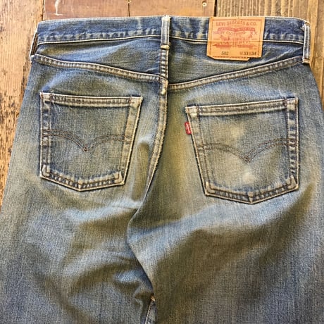 [USED] Levis 502 'BIG E'レプリカ ダメージデニム
