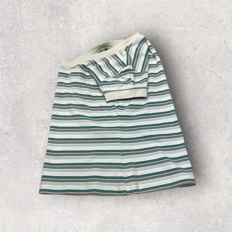 [USED] GREEN チビ ボーダーT