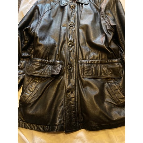 [USED] REAL leather CAR COAT