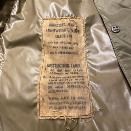 [USED] 60's vintage US ARMY レインコート