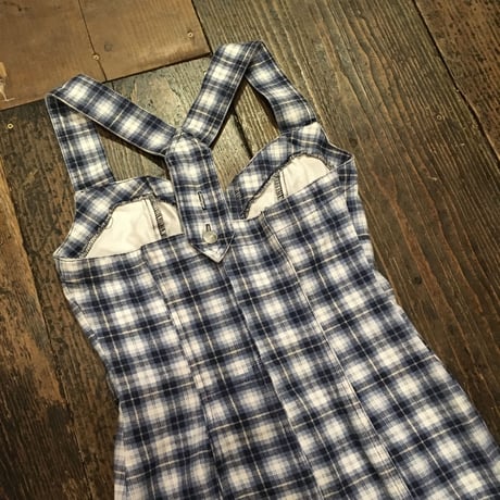 [USED]  チェック柄 COTTON タイトミニワンピース