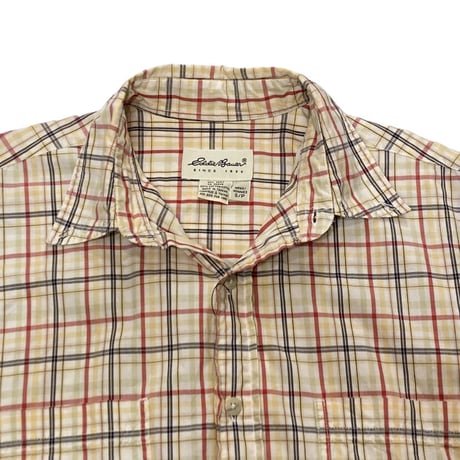 [USED]90‘s "Eddie Bauer" チェックB.Dシャツ