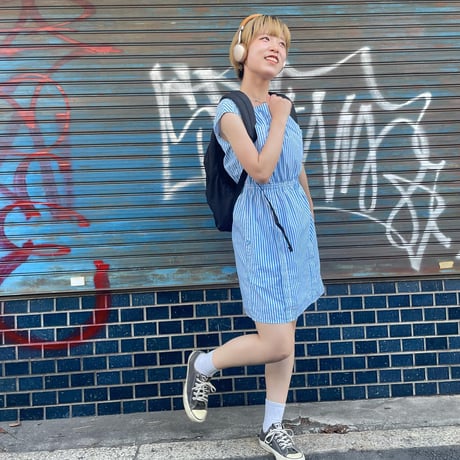 [USED] A.P.C. ブルーストライプワンピース