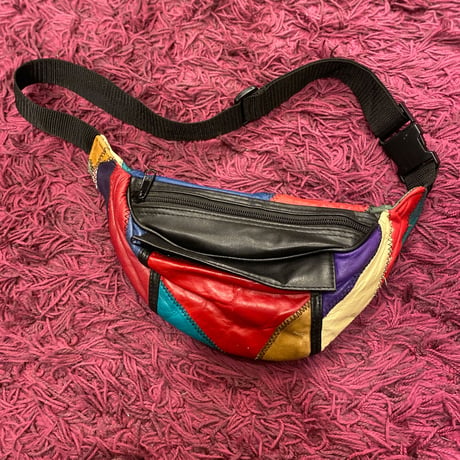 [USED] レザーパッチワーク ウェストPOUCH