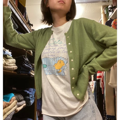 [USED] ゆるプリント 猫 tee