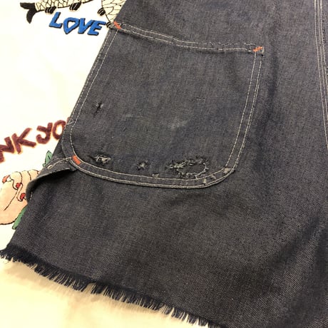 [USED] リメイク デニム short オーバーオール