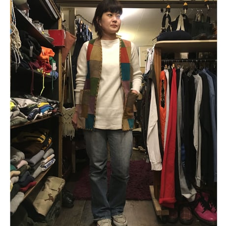 [USED] おしゃれ〜suèdeパッチワークベスト