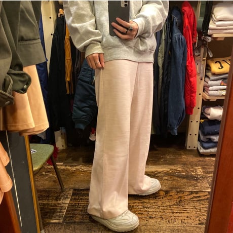 [USED] 70's EURO ポリPANTS(かすりPINK)