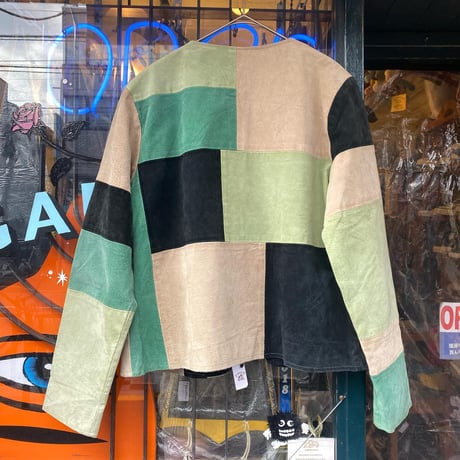 [USED] SUEDE パッチワークジャケット  💚