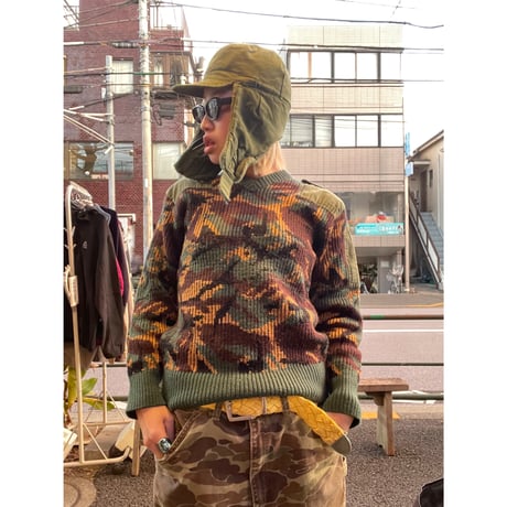 [USED] 迷彩! ARMY リブ ニット