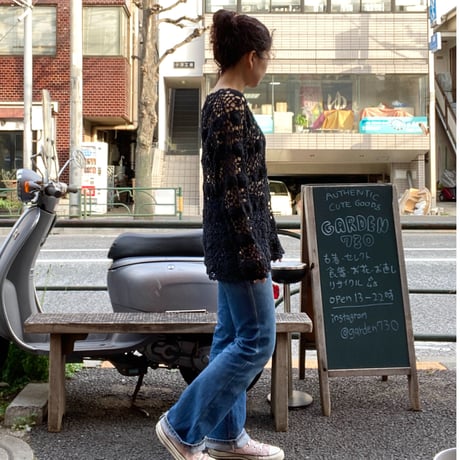 [USED] BLACKクロシェットTOPS