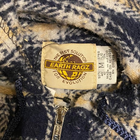 [USED] チェック柄 zip parka