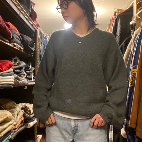 [USED] "made in ITALY" グレーニット