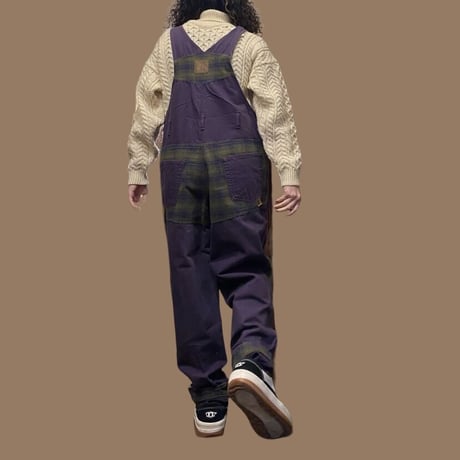[USED] パッチワーク🍇オーバーオール