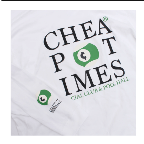 [CHEAP TIME$] PackTee "POOL HALL" ロンTee