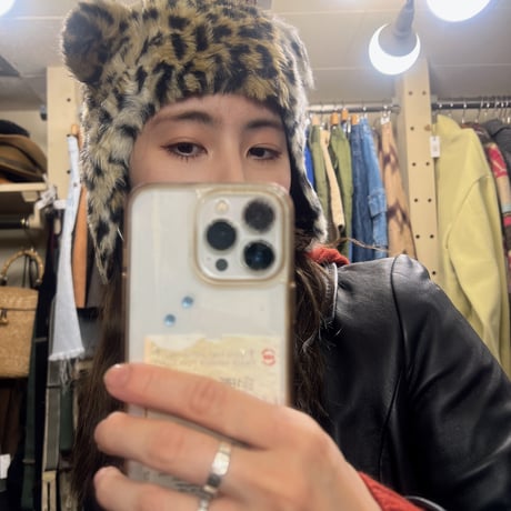 ［USED] kids VINTAGE ANIMAL HAT🐅🖤