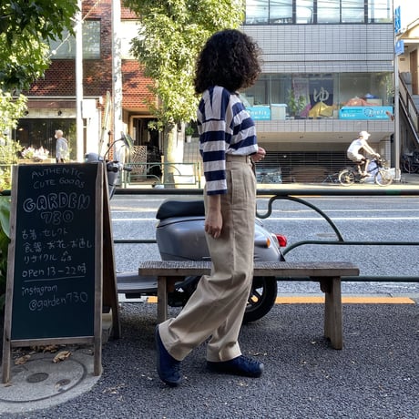 [USED] ヘンリーネック ボーダーTee