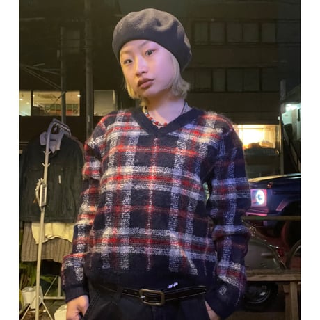 [USED]”Northern Reflections”チェックKNIT