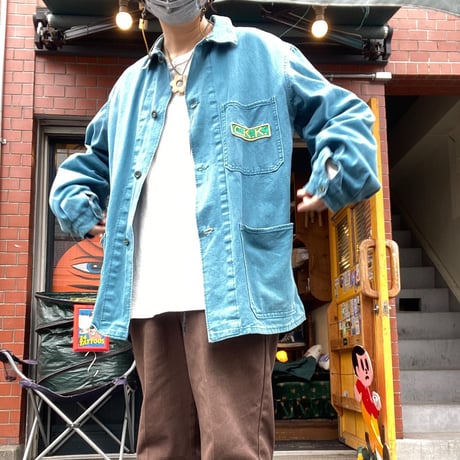[USED] Euro VINTAGE work JKT GREEN  "C.K.K"