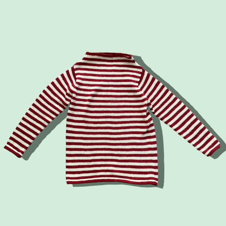 [USED] ボーダーのモックネックPERUニット🇵🇪