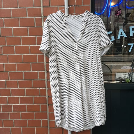 [USED] シャツ風レーヨンワンピース