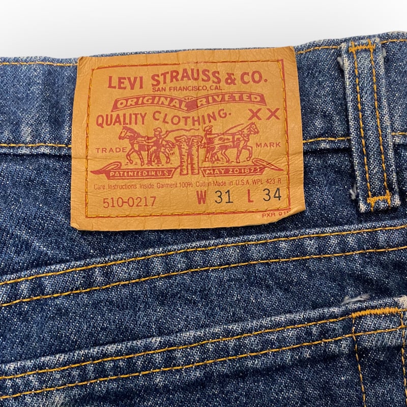 Levi's リーバイス made in usa 510 濃紺 W29 即決で送料無料 濃紺 90s USA製 levi's リーバイス 510 w29