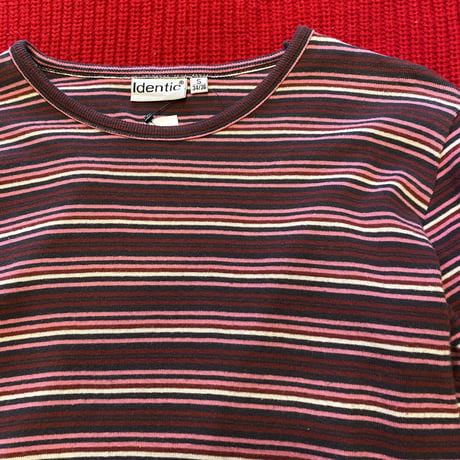 [USED] ボーダーちびロンTee♡PINK
