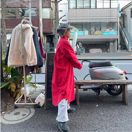 [USED] 無地ネルワンピース / シャモアクロス