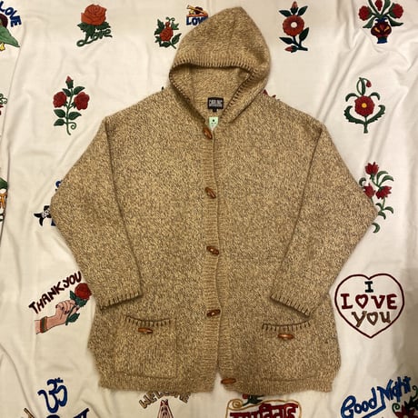 [USED] WOOD ボタンのモヘアカーディガン