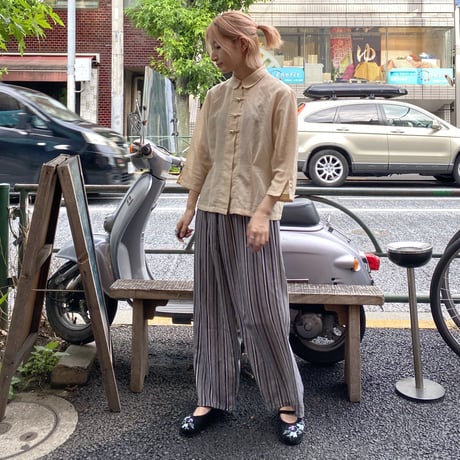 [USED] BEIGE CHINA BLOUSE♡