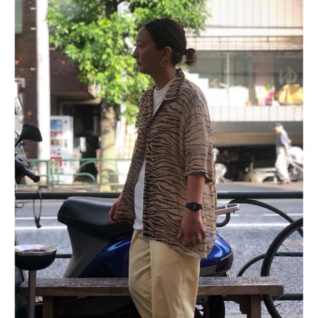 [USED] EURO Vintage レーヨン TIGER SHIRTS