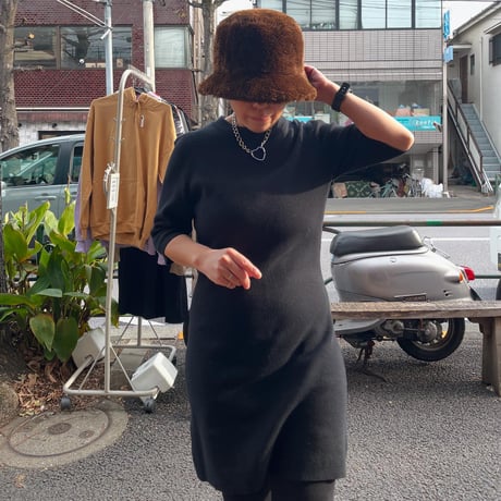 [USED]BLACK🖤リブミニワンピース
