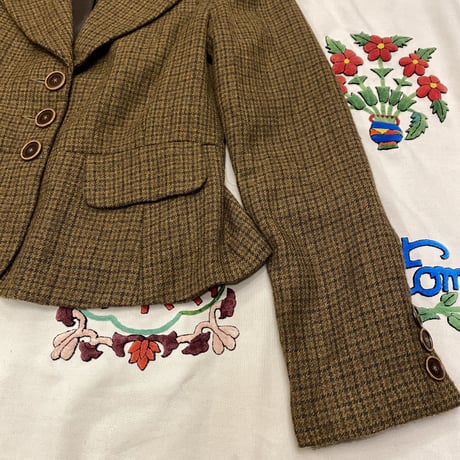[USED] "BANANA REPUBLIC" チェック柄テーラードJACKET♡